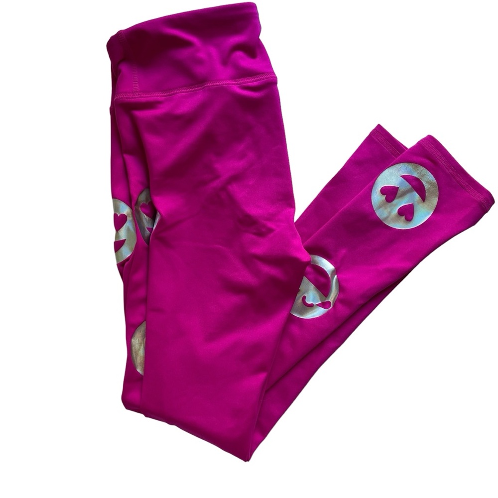 Gap Kids GapFit Girls pink leggings with emoji size L